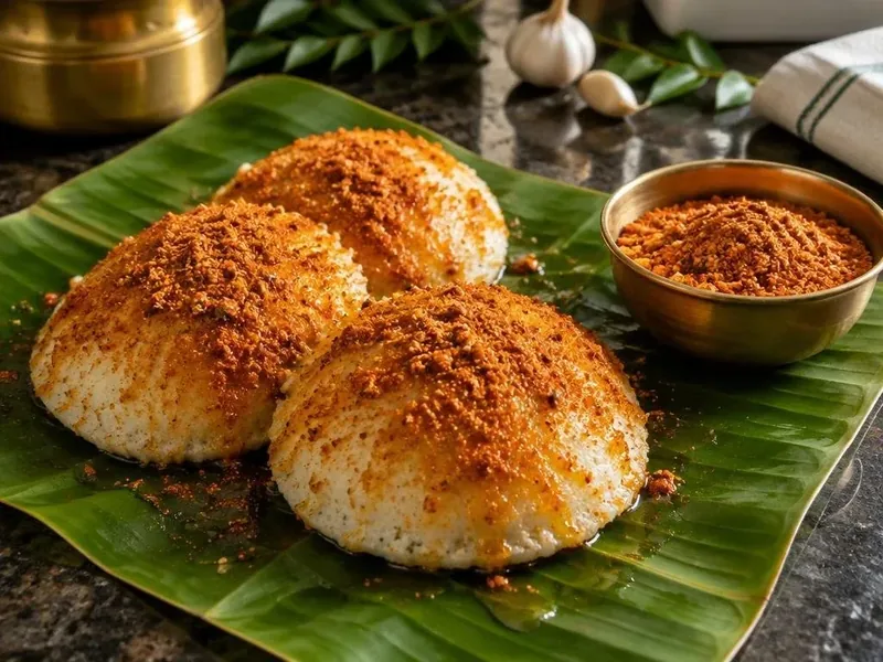 Poondu Idli Podi made with Appayee Poondu Idli Podi