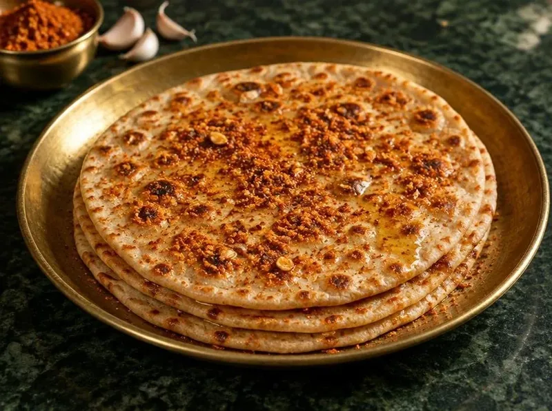 Poondu Podi Chapati made with Appayee Poondu Idli Podi