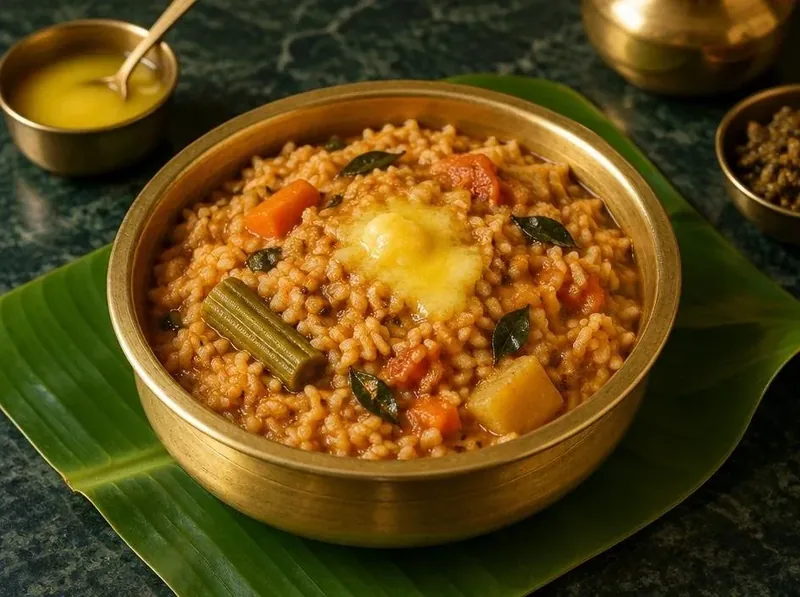 Sambar Rice made with Appayee Sambar Podi