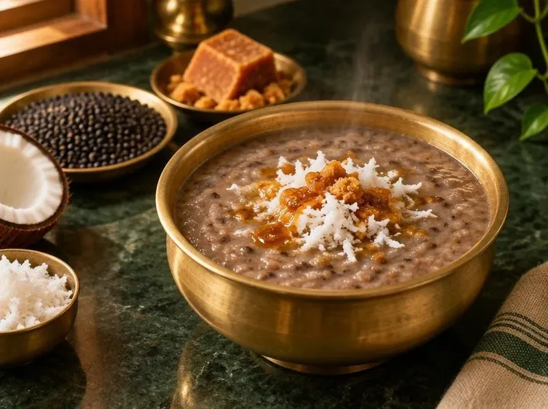 Ullundu Kanji made with Appayee Karuppu Ulundhu Kali Mix